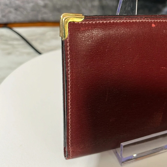 Gucci Vintage Burgundy Leather Passport Wallet From The 80s - Picture 4 of 16